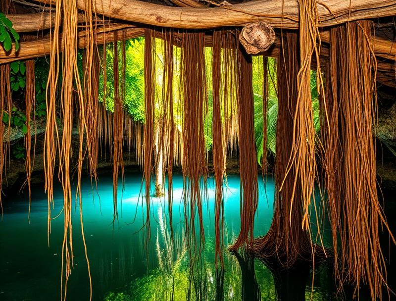 Jungle path leading to hidden cenote