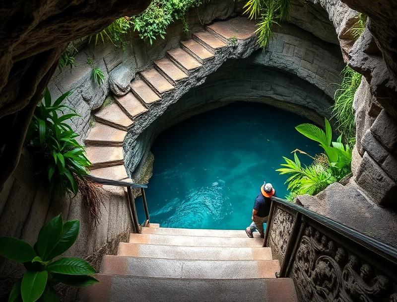 Changing facilities and amenities at cenote