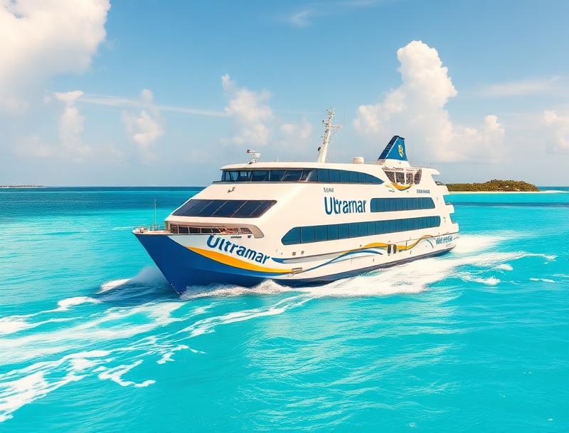 Ultramar ferry departing Cancun to Isla Mujeres