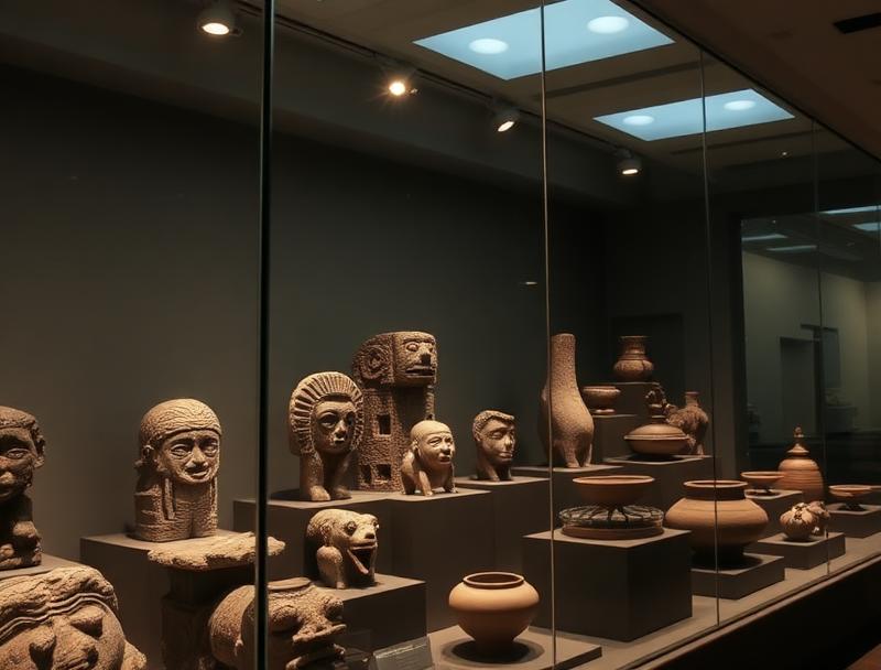 Mayan museum artifacts ancient stone sculptures