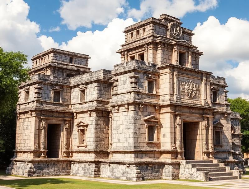Uxmal Governor's Palace intricate stone facade