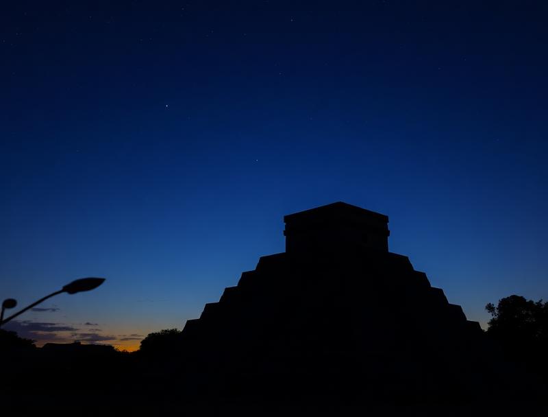 Empty plaza at dawn before crowds arrive